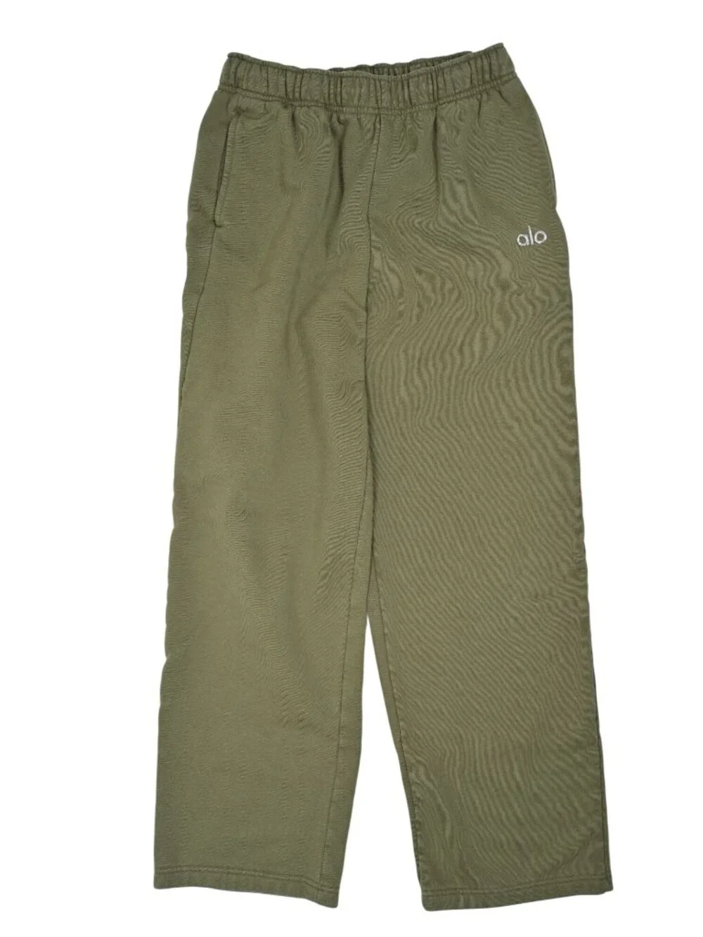 ALO Yoga Accolade Straight Leg Sweatpants in Green Olive